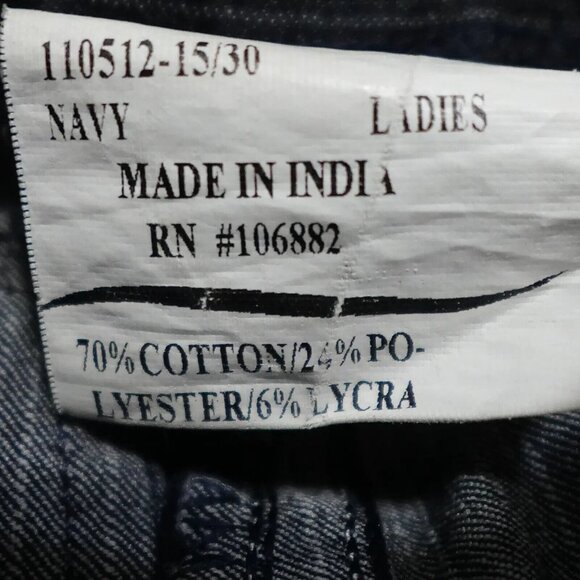 Stars & Stripes Knee Patch Breeches Pants Women Size 30 Black Button Zip Pocket - Picture 3 of 16